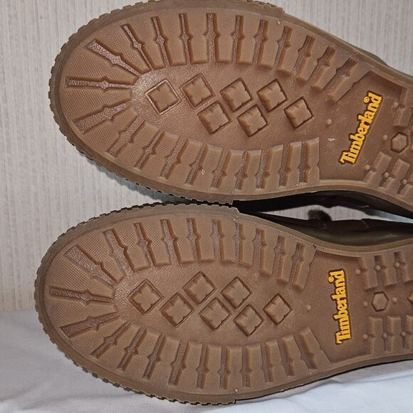 Timberland Leather Ankle Boot Womens 9 Skyla Bay Brown Faux Fur Lined A5U48 - Picture 14 of 15